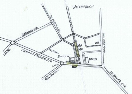 Lageplan Lageplan der Praxis